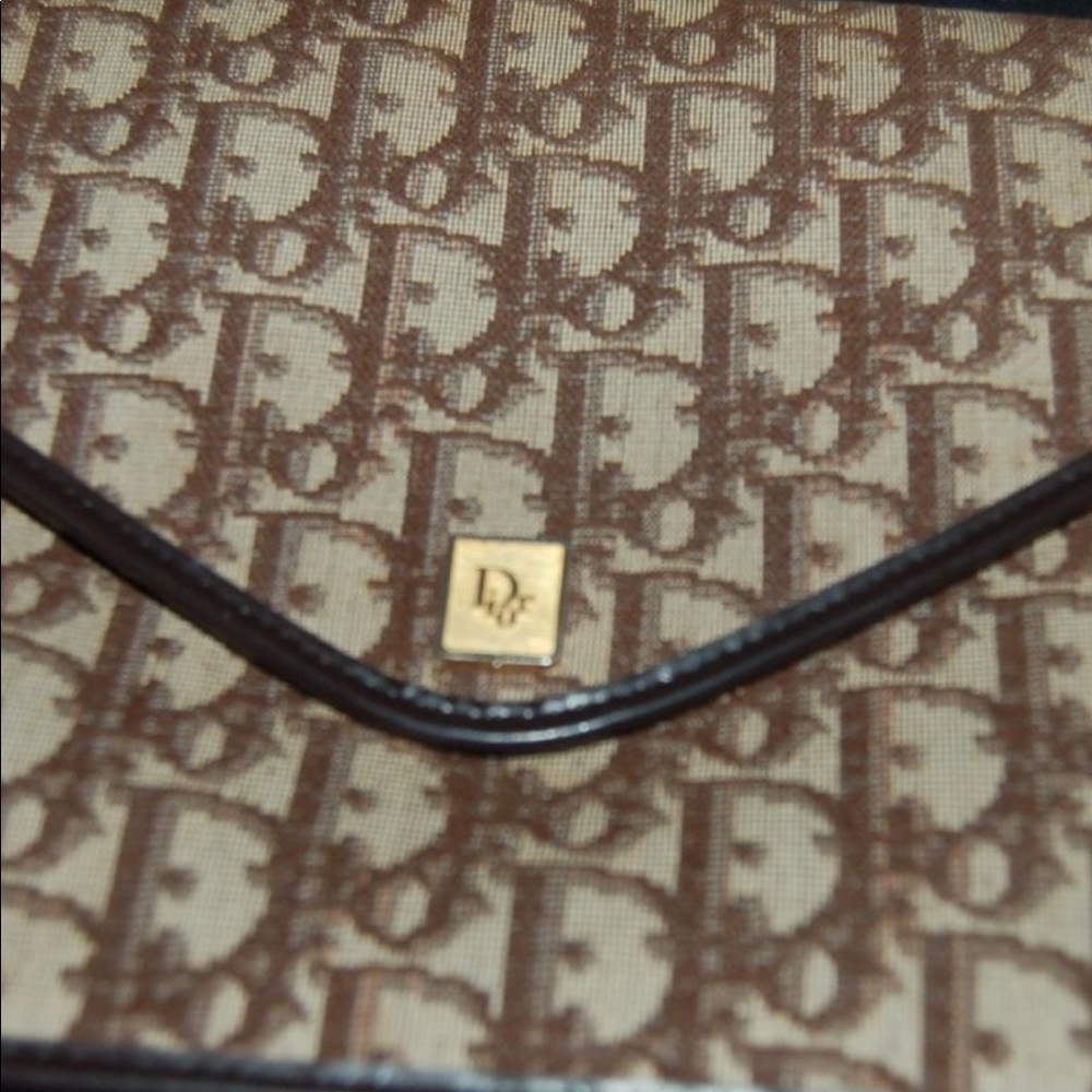 Vintage Dior Oblique Clutch Authentic - Picture 2 of 8